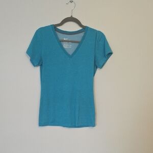 Nike Teal V-Neck Short Sleeve Tee